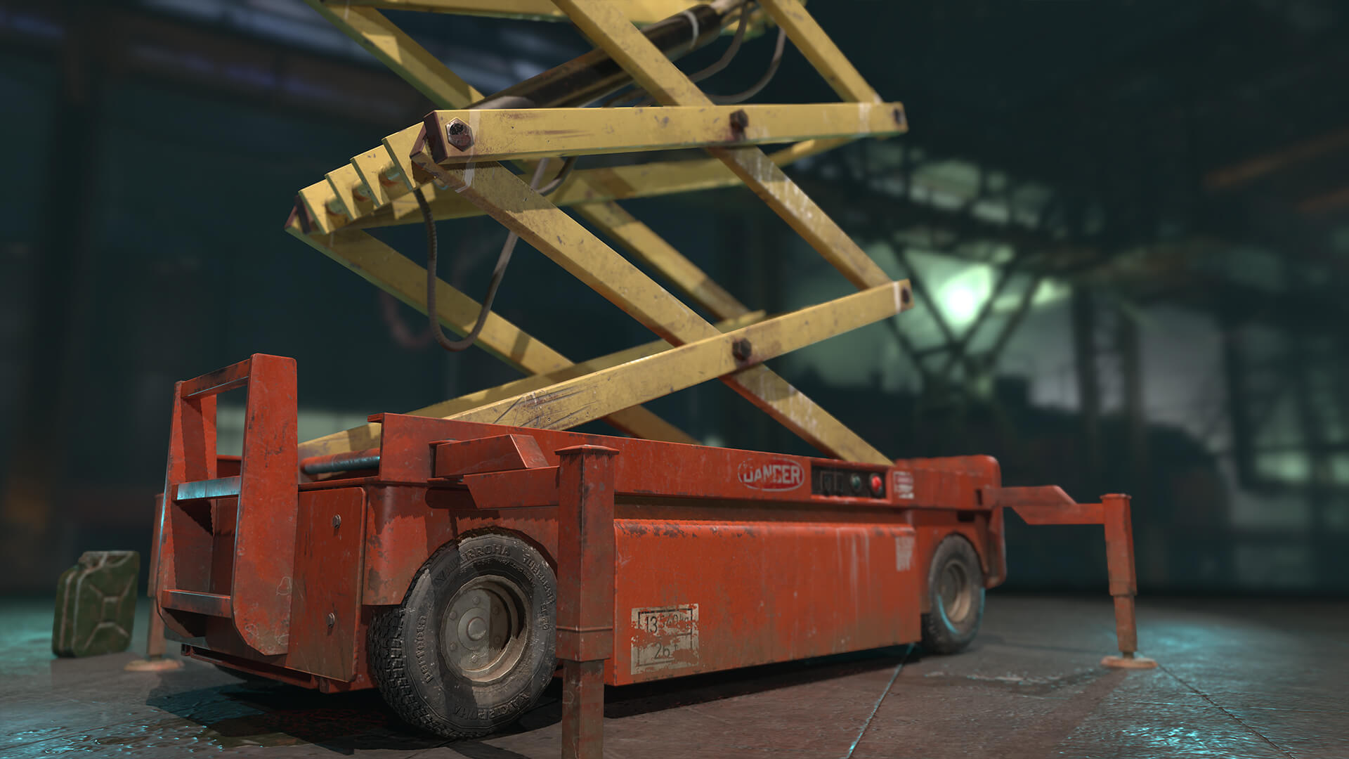 3D art - Scissors lift 3