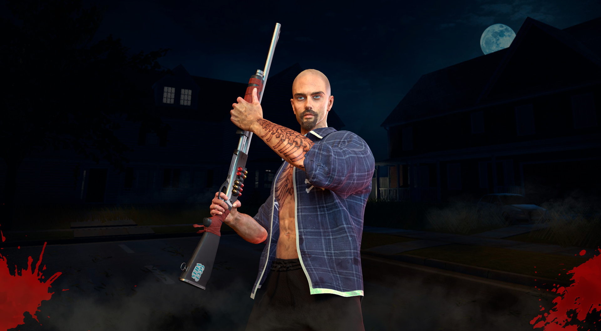 undead blocks man